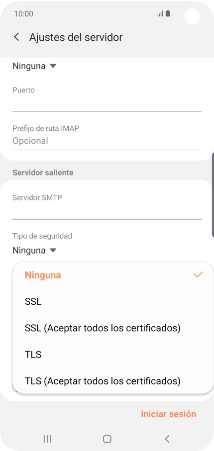 Pulsa Ninguna para desactivar la función.