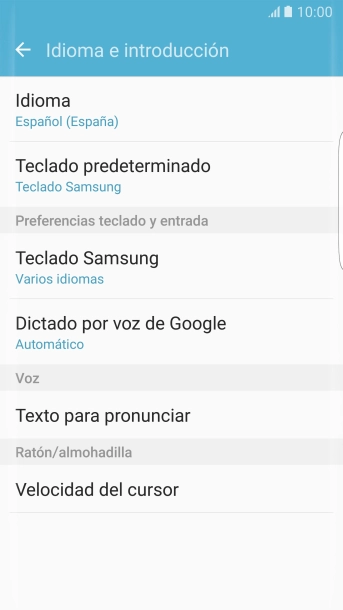 Pulsa Teclado Samsung.