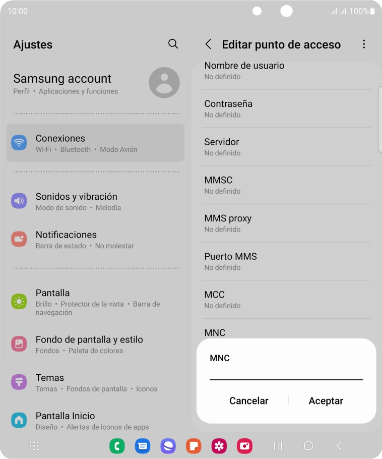 Introduce 01 y pulsa Aceptar.