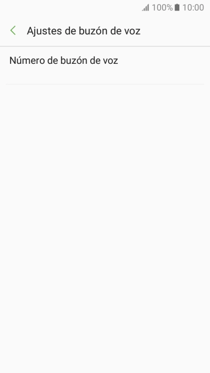 Pulsa Número de buzón de voz.