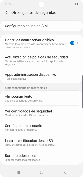 Pulsa Configurar bloqueo de SIM.