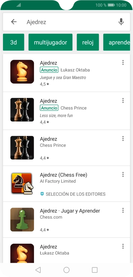 Pulsa la app deseada.