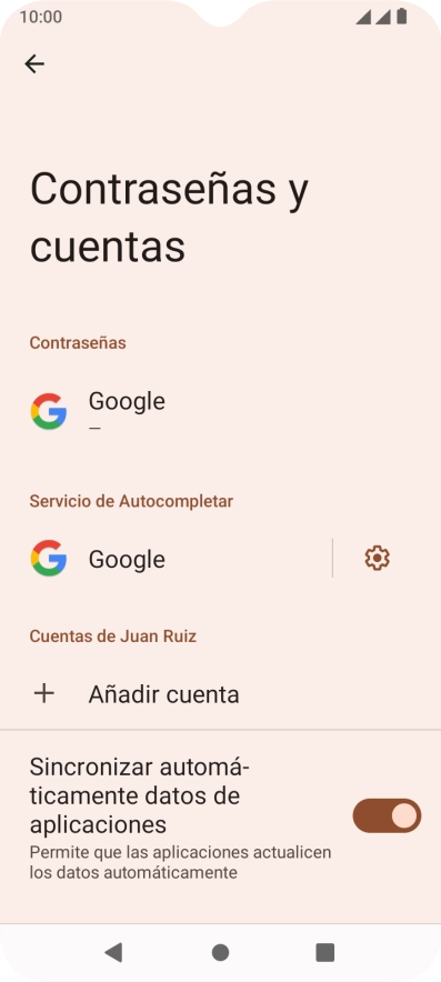 Pulsa Añadir cuenta.