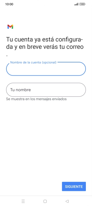 Pulsa Tu nombre e introduce el nombre del remitente.