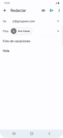 Pulsa el icono de anexos.