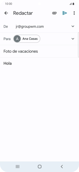 Pulsa el icono de anexos.
