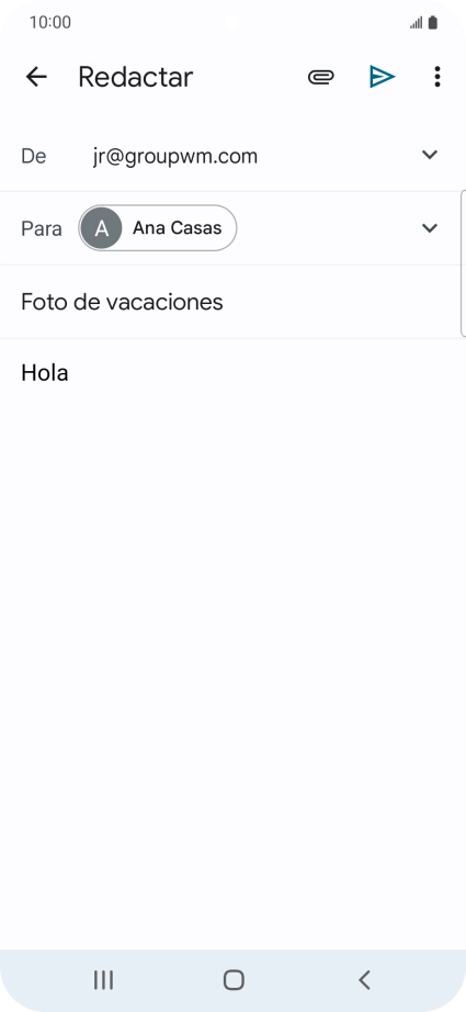 Pulsa el icono de anexos.