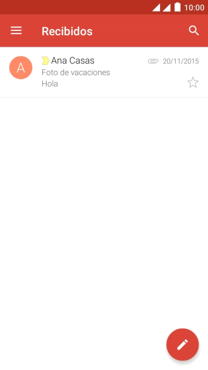 Desliza el dedo hacia la derecha desde la parte izquierda de la pantalla.