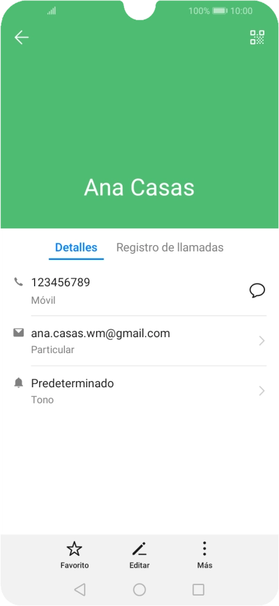 Pulsa el número de teléfono.