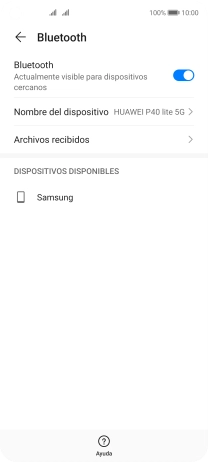 Pulsa el dispositivo Bluetooth deseado y sigue las indicaciones de la pantalla para vincular el dispositivo al teléfono.