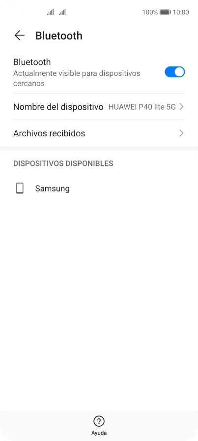 Pulsa el dispositivo Bluetooth deseado y sigue las indicaciones de la pantalla para vincular el dispositivo al teléfono.