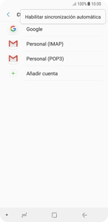 Pulsa Habilitar sicronización automática.