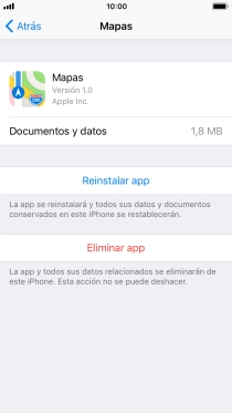 Pulsa la tecla de inicio para terminar y regresar a la pantalla de inicio.