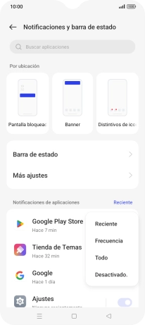 Pulsa el ajuste deseado.