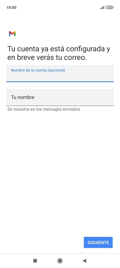 Pulsa Tu nombre e introduce el nombre del remitente.