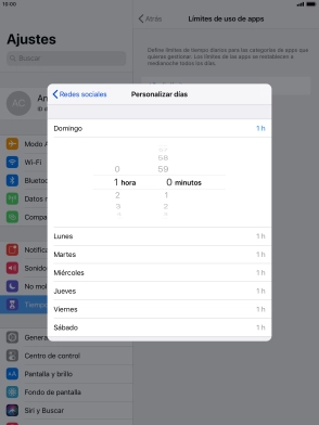 Selecciona el período de tiempo deseado.