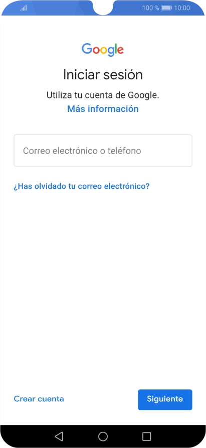Si no tienes una cuenta de Google, pulsa Crear cuenta y sigue las indicaciones de la pantalla para ver cómo crear una cuenta nueva.