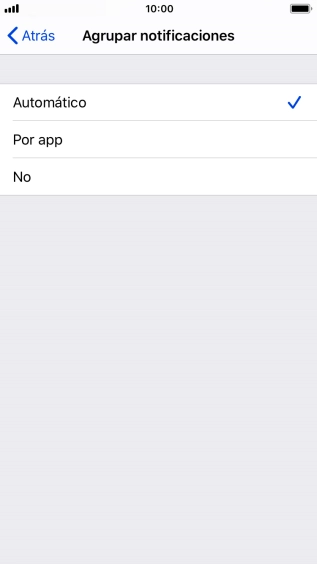 Pulsa el ajuste deseado.