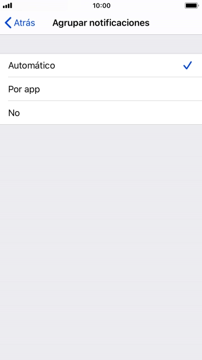 Pulsa el ajuste deseado.