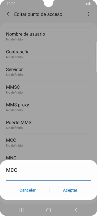 Introduce 214 y pulsa Aceptar.