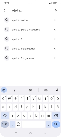 Introduce el nombre del tema o de la app y pulsa el icono de búsqueda.