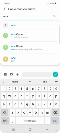 Pulsa el contacto deseado.