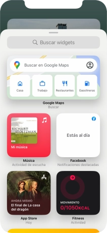 Pulsa el widget deseado.