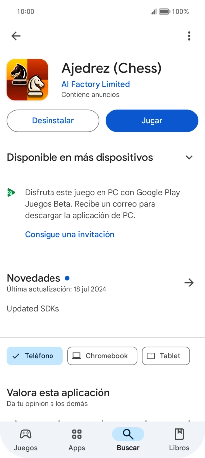 Pulsa Desinstalar.