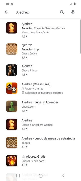 Pulsa la app deseada.