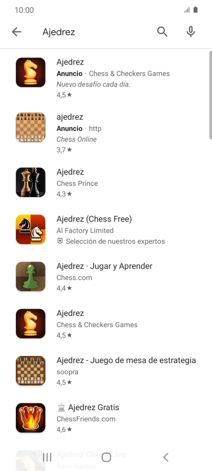 Pulsa la app deseada.