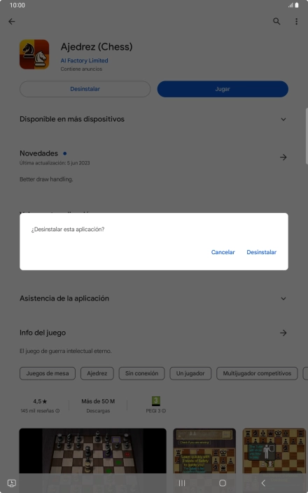 Pulsa Desinstalar.