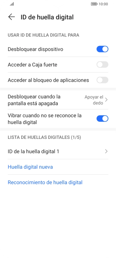 Pulsa los ajustes deseados para activarlos o desactivarlos.