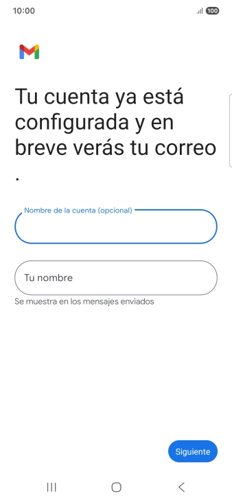 Pulsa Tu nombre e introduce el nombre del remitente.
