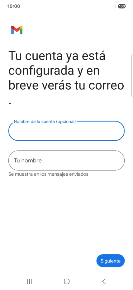 Pulsa Tu nombre e introduce el nombre del remitente.