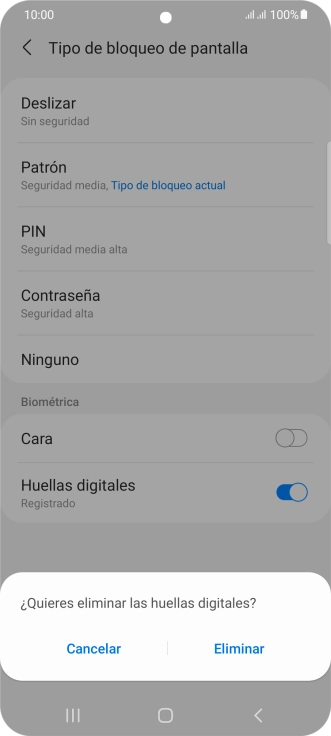 Pulsa Eliminar.