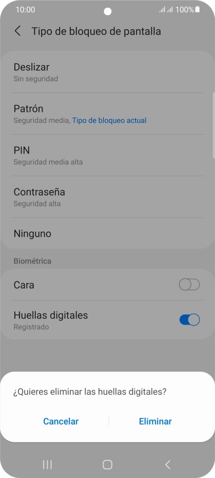 Pulsa Eliminar.