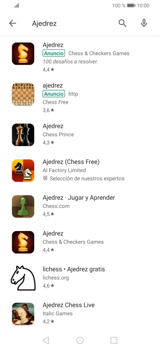 Pulsa la app deseada.