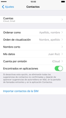 Pulsa Importar contactos de la SIM.