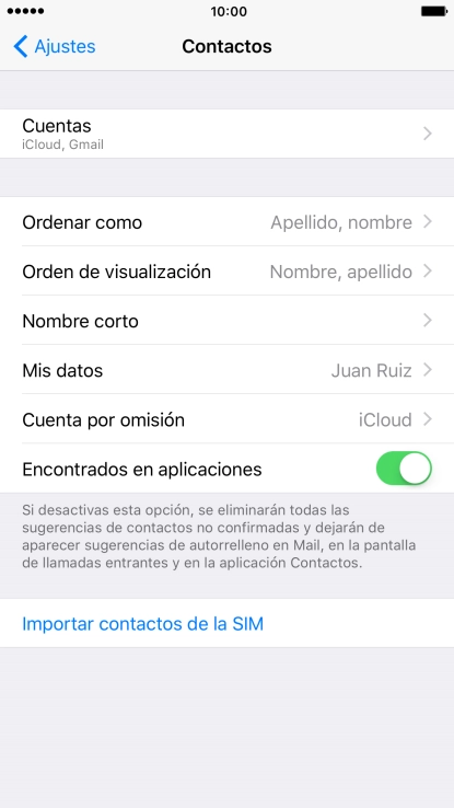 Pulsa Importar contactos de la SIM.