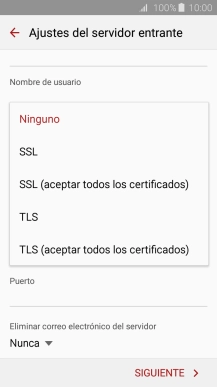 Pulsa Ninguno para desactivar la función.