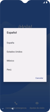 Pulsa el idioma deseado.