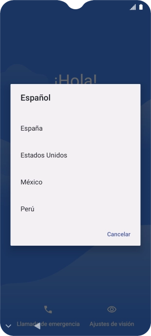 Pulsa el idioma deseado.