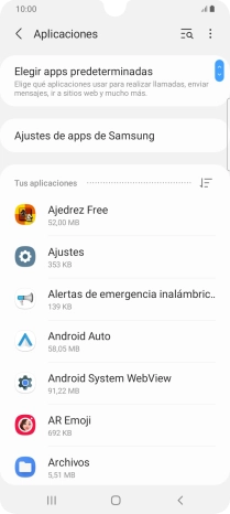 Pulsa la app deseada.