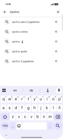 Introduce el nombre del tema o de la app y pulsa el icono de búsqueda.