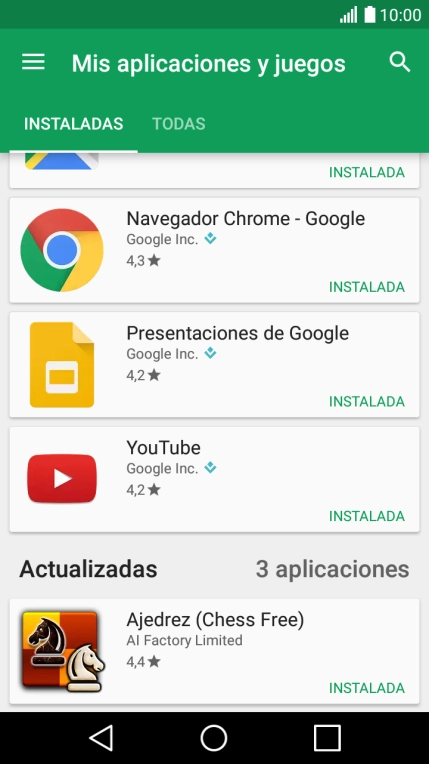 Pulsa la app deseada.
