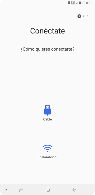 Pulsa el tipo de transferencia deseada y sigue las instrucciones de la pantalla para transferir el contenido.