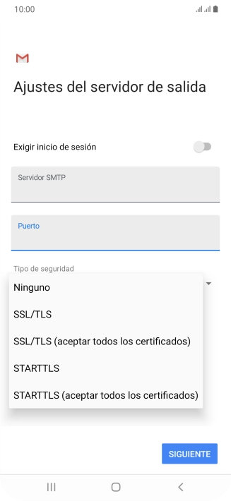 Pulsa Ninguno para desactivar la función.