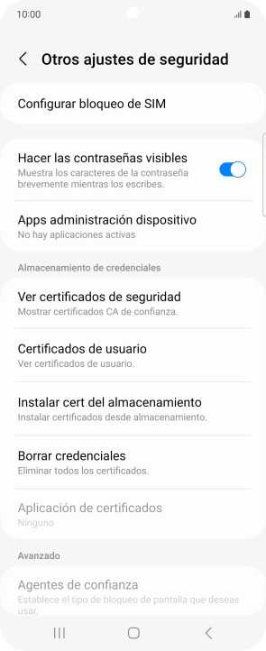 Pulsa Configurar bloqueo de SIM.