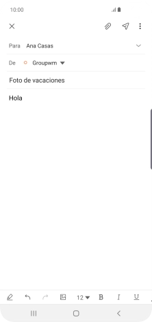 Pulsa el icono de anexos.