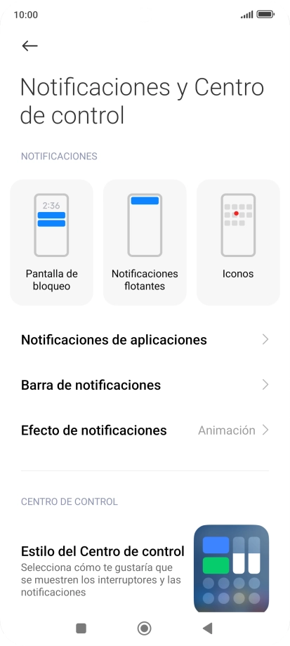 Pulsa Notificaciones de aplicaciones.